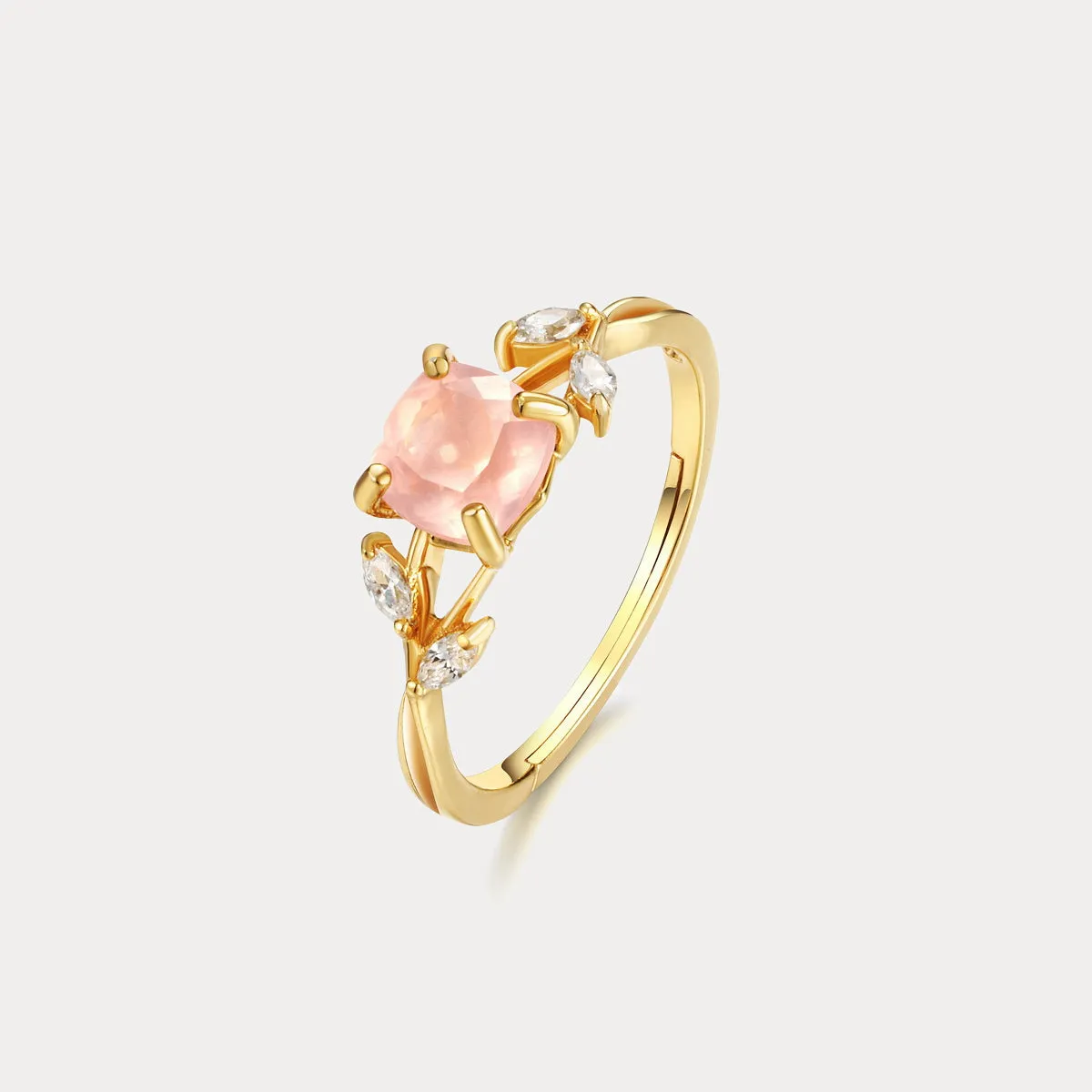 Pink Crystal Leaves Ring sold by Selenichast product image thumbnail 2