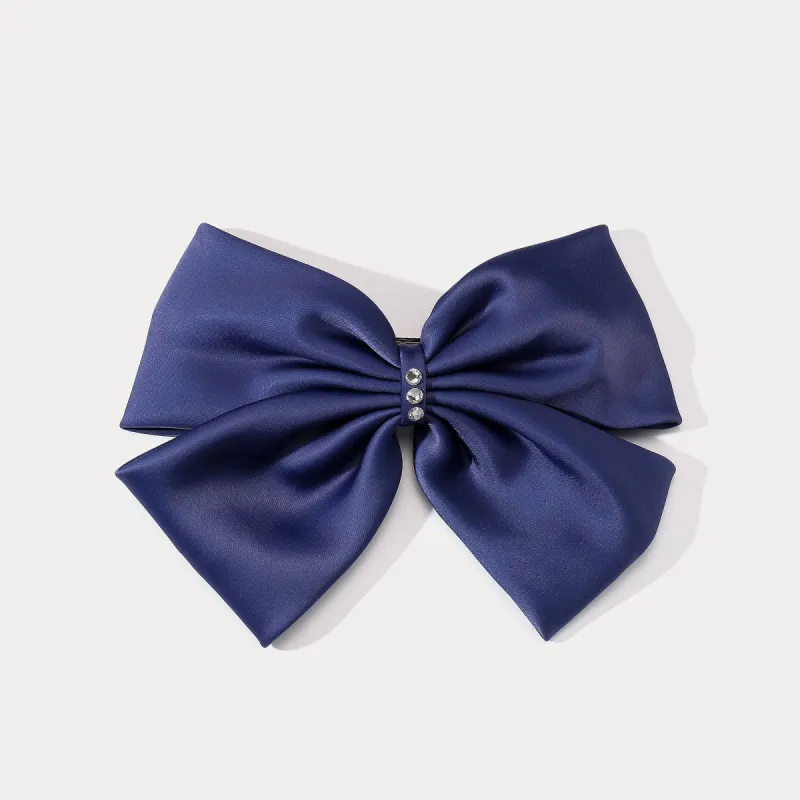 Dark Blue Bow Hair Clips sold by Selenichast