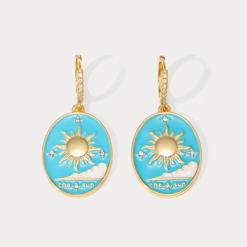 The Sun Tarot Earrings sold by Selenichast