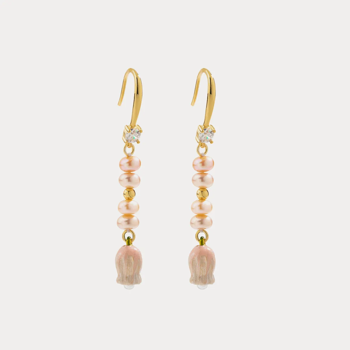 Lily Of The Valley Pearl Earrings sold by Selenichast product image thumbnail 2