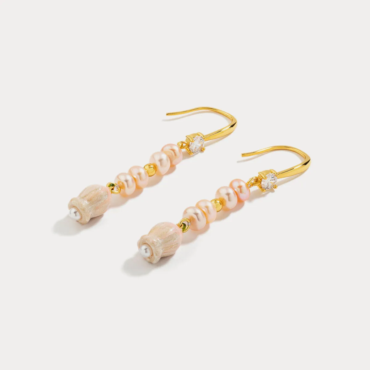 Lily Of The Valley Pearl Earrings sold by Selenichast product image thumbnail 5