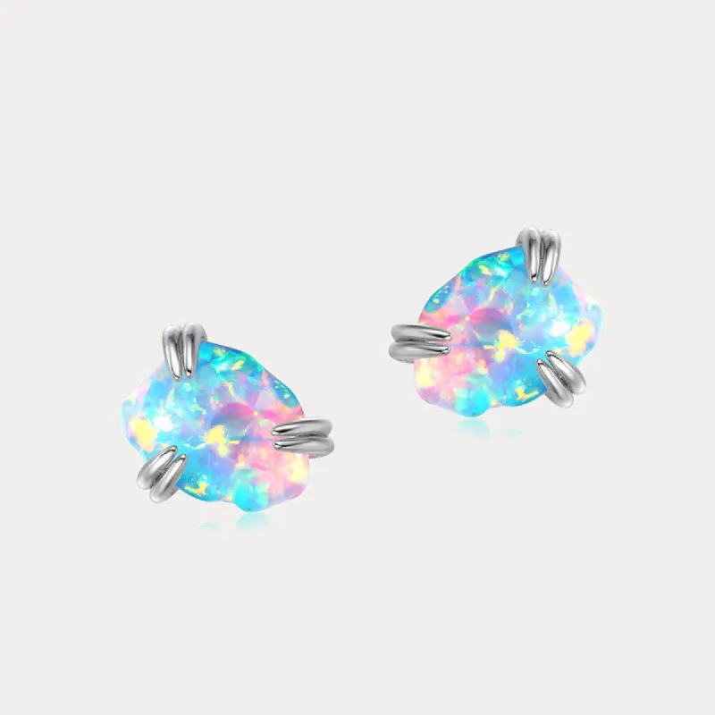 Opal Stud Earrings sold by Selenichast