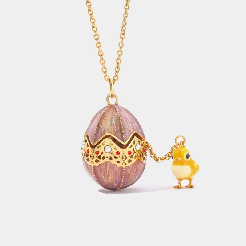 Chicken in Egg Locket Necklace sold by Selenichast