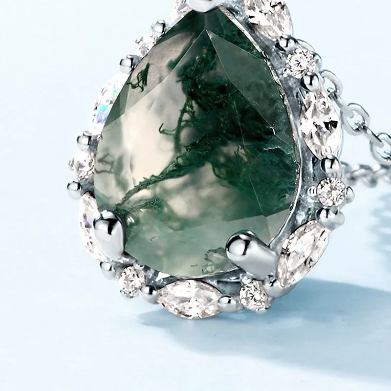 Moss Agate Necklace Sterling Silver sold by Selenichast product image thumbnail 4