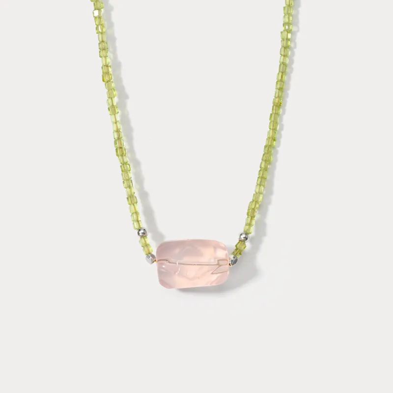 Pink Cubic Crystal Necklace sold by Selenichast