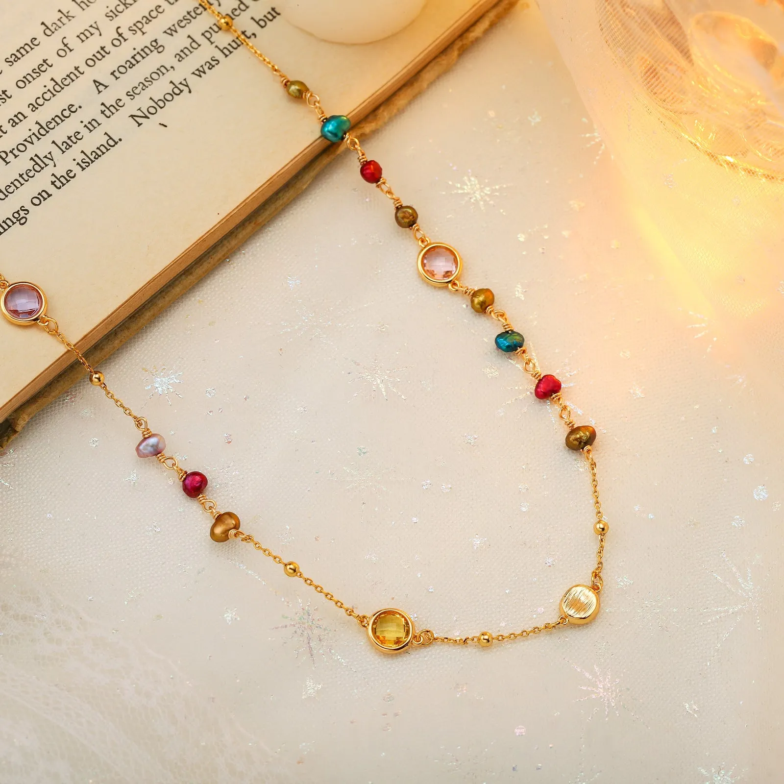 Rainbow Station Beaded Necklace sold by Selenichast product image thumbnail 2