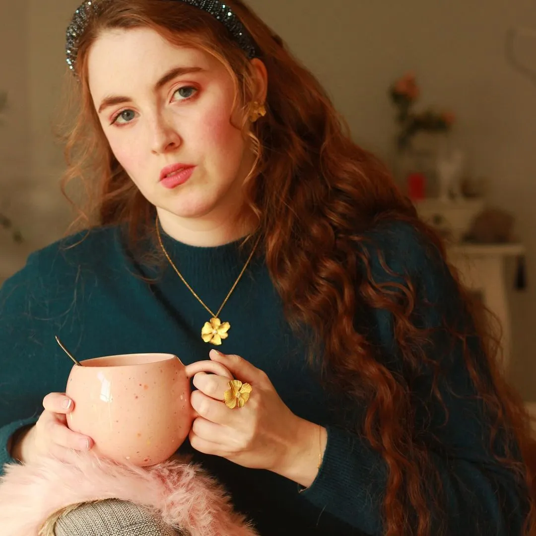 Golden Peony Necklace sold by Selenichast product image thumbnail 2