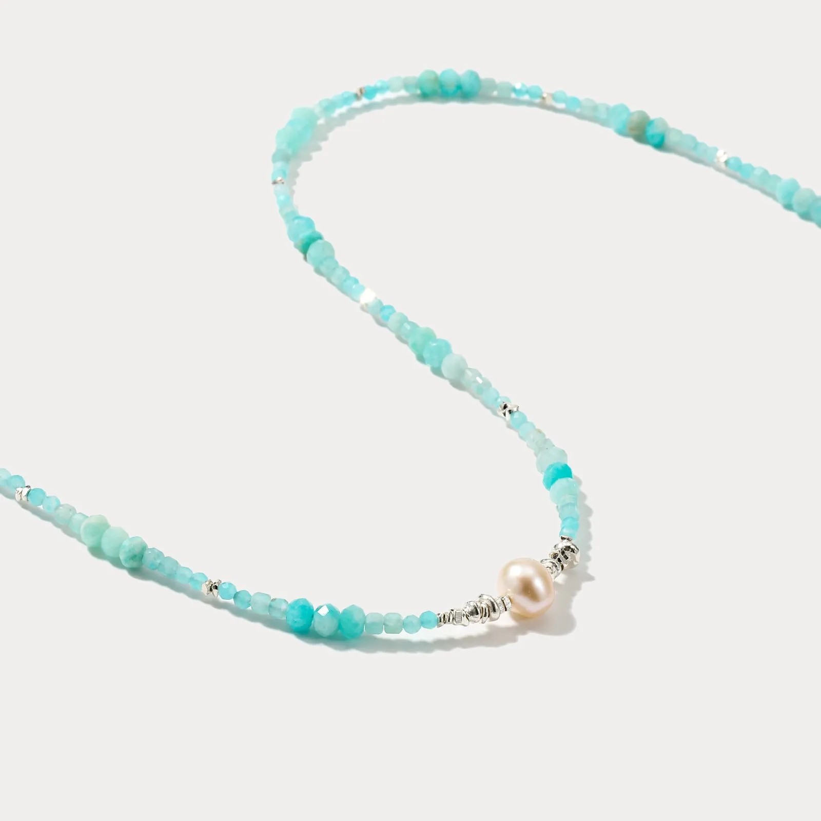 Blue Seed Bead Necklace sold by Selenichast product image thumbnail 4