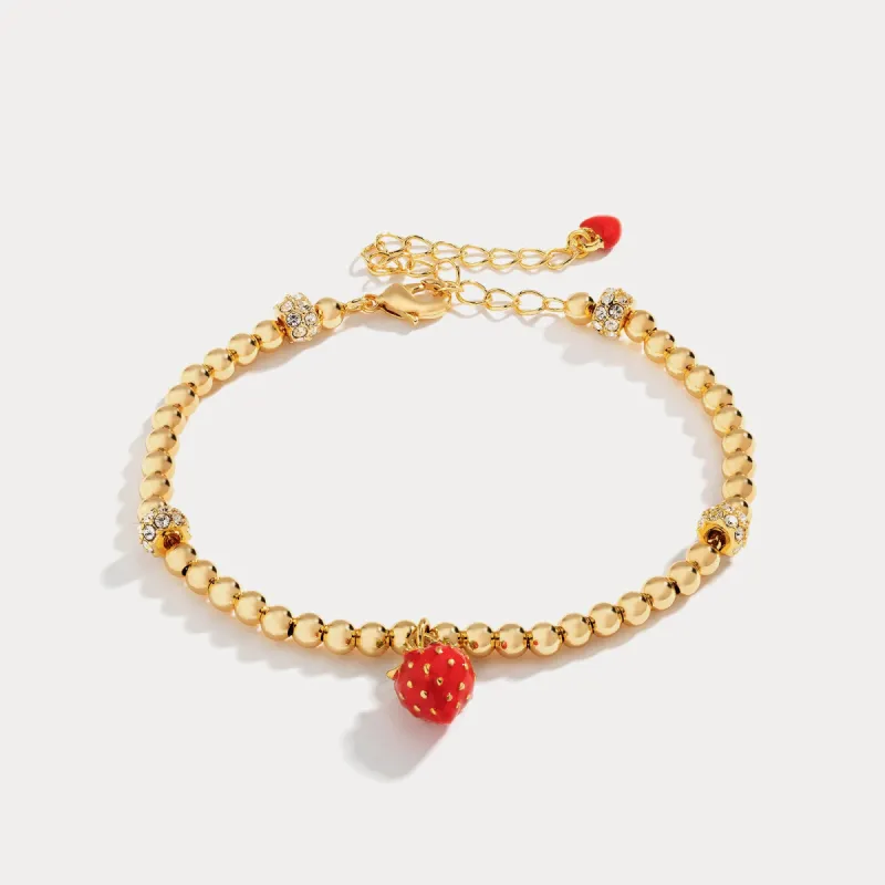 Strawberry Enamel Bracelet sold by Selenichast
