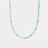 Blue Seed Bead Necklace sold by Selenichast