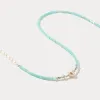 Blue Seed Bead Necklace sold by Selenichast