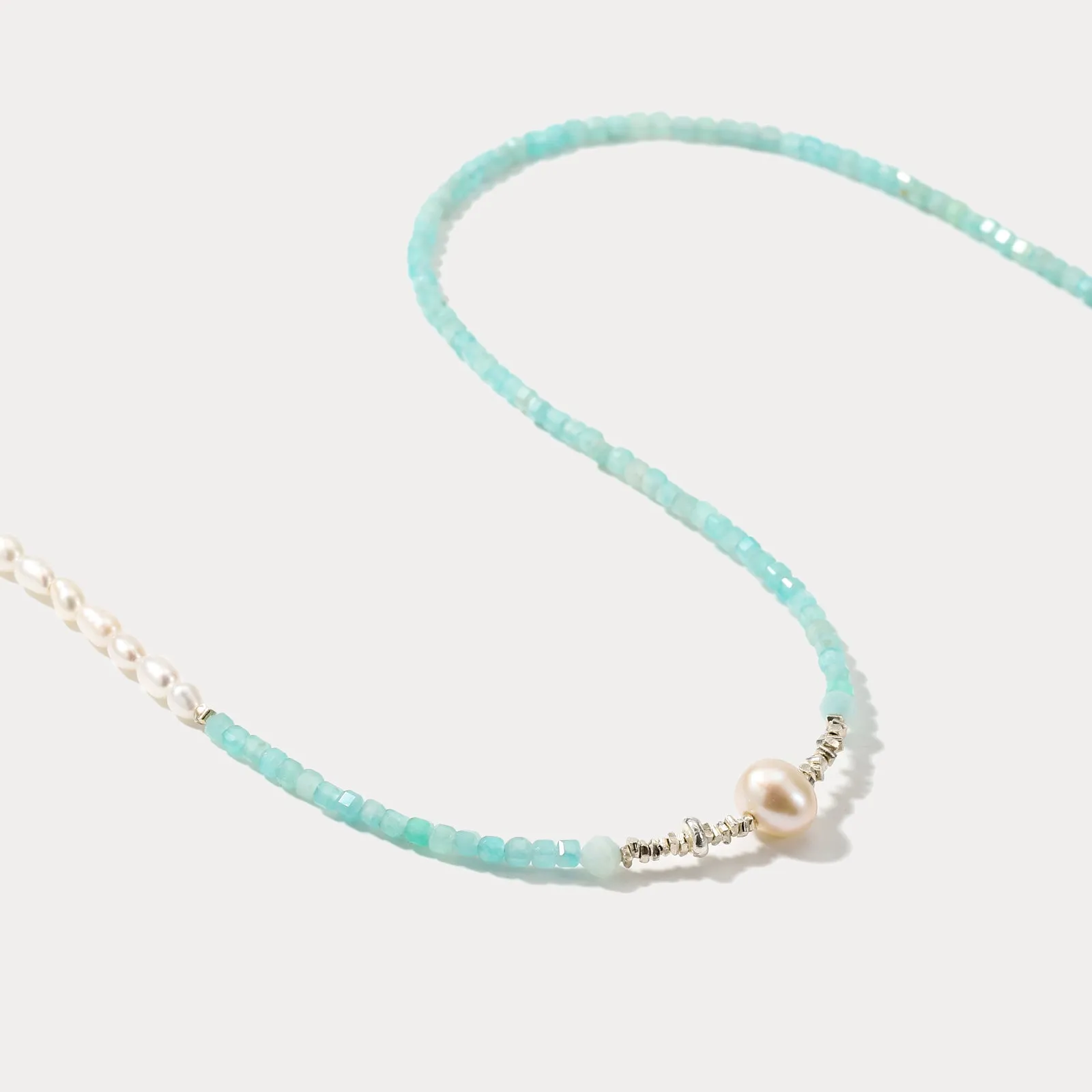 Blue Seed Bead Necklace sold by Selenichast product image thumbnail 5