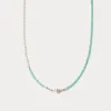 Blue Seed Bead Necklace sold by Selenichast