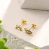 Diamond Evil Eyes Stud Earrings sold by Selenichast