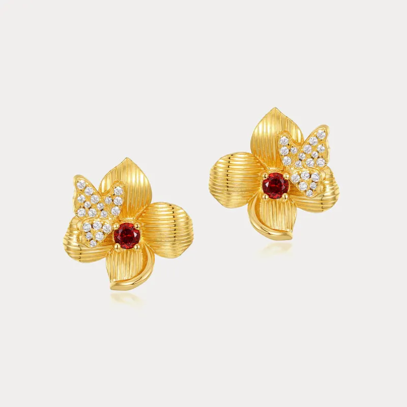 Butterfly Blossom Stud Earrings sold by Selenichast