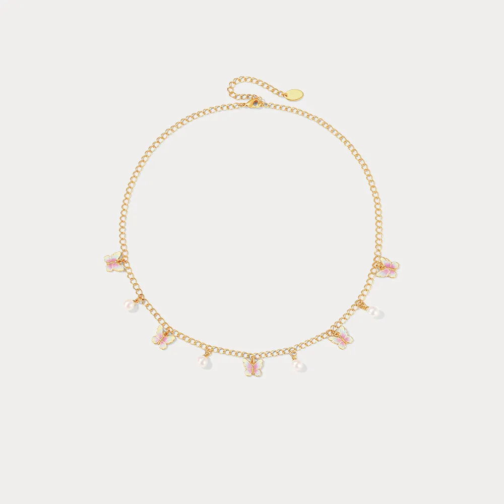 Butterfly Enamel Necklace sold by Selenichast product image thumbnail 4