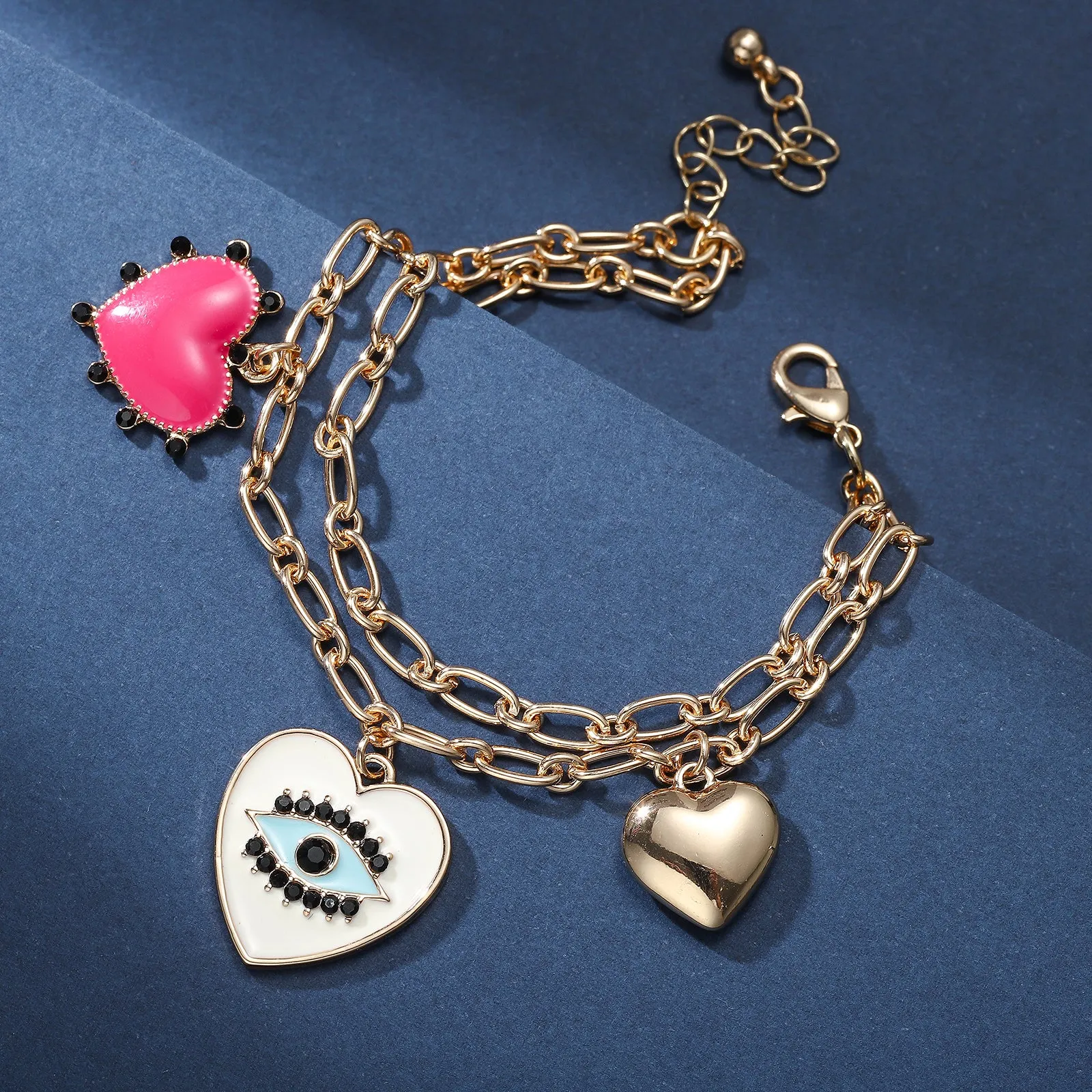 Evil Eye Heart Bracelet sold by Selenichast product image thumbnail 3