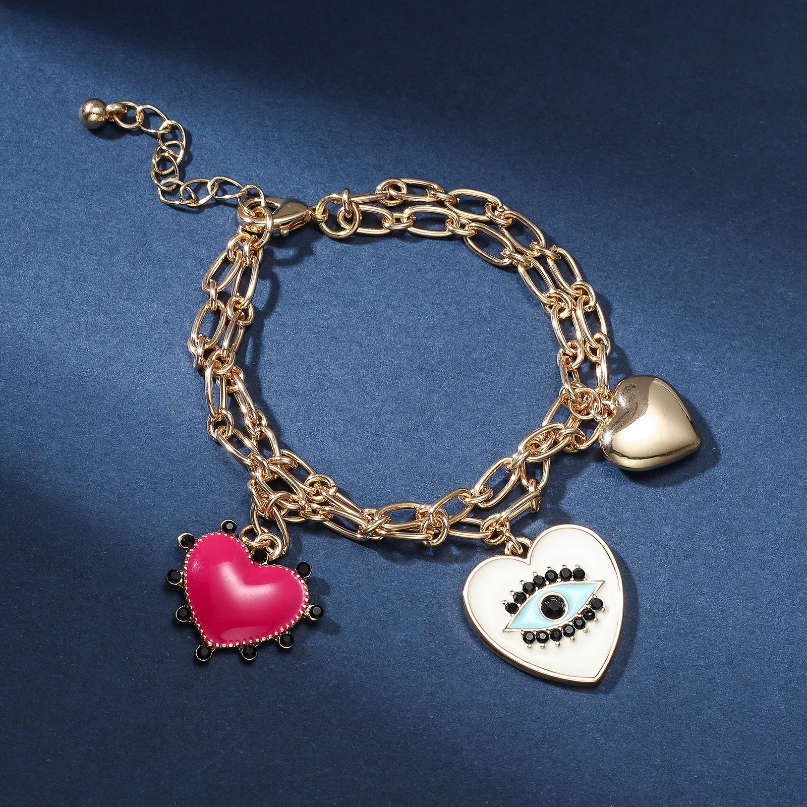 Evil Eye Heart Bracelet sold by Selenichast product image thumbnail 4