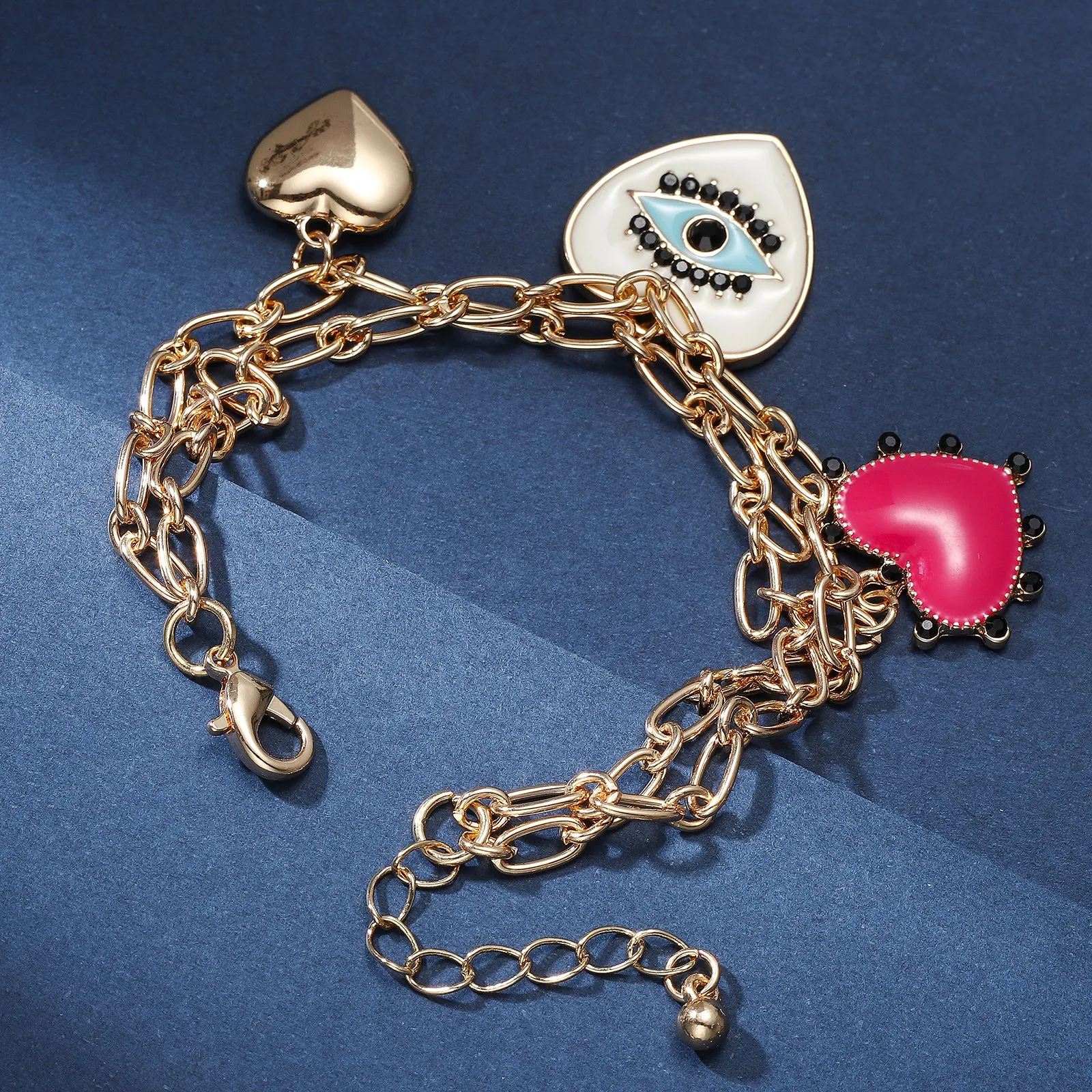 Evil Eye Heart Bracelet sold by Selenichast product image thumbnail 5