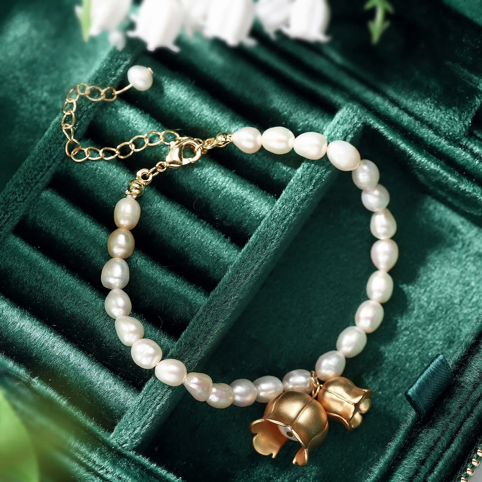 Lily Of The Valley Pearl Bracelet sold by Selenichast product image thumbnail 2