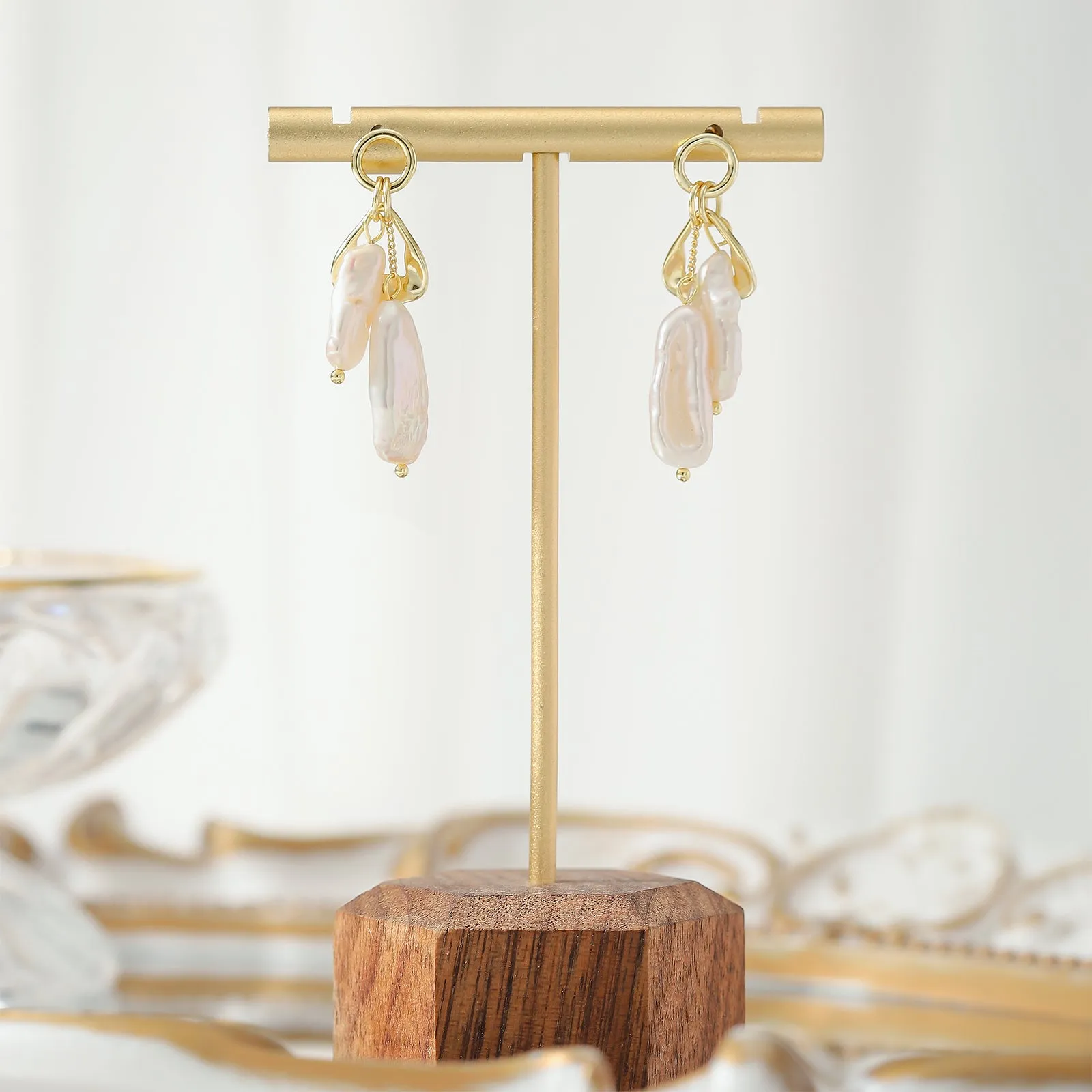 Baroque Pearl Earrings sold by Selenichast product image thumbnail 2