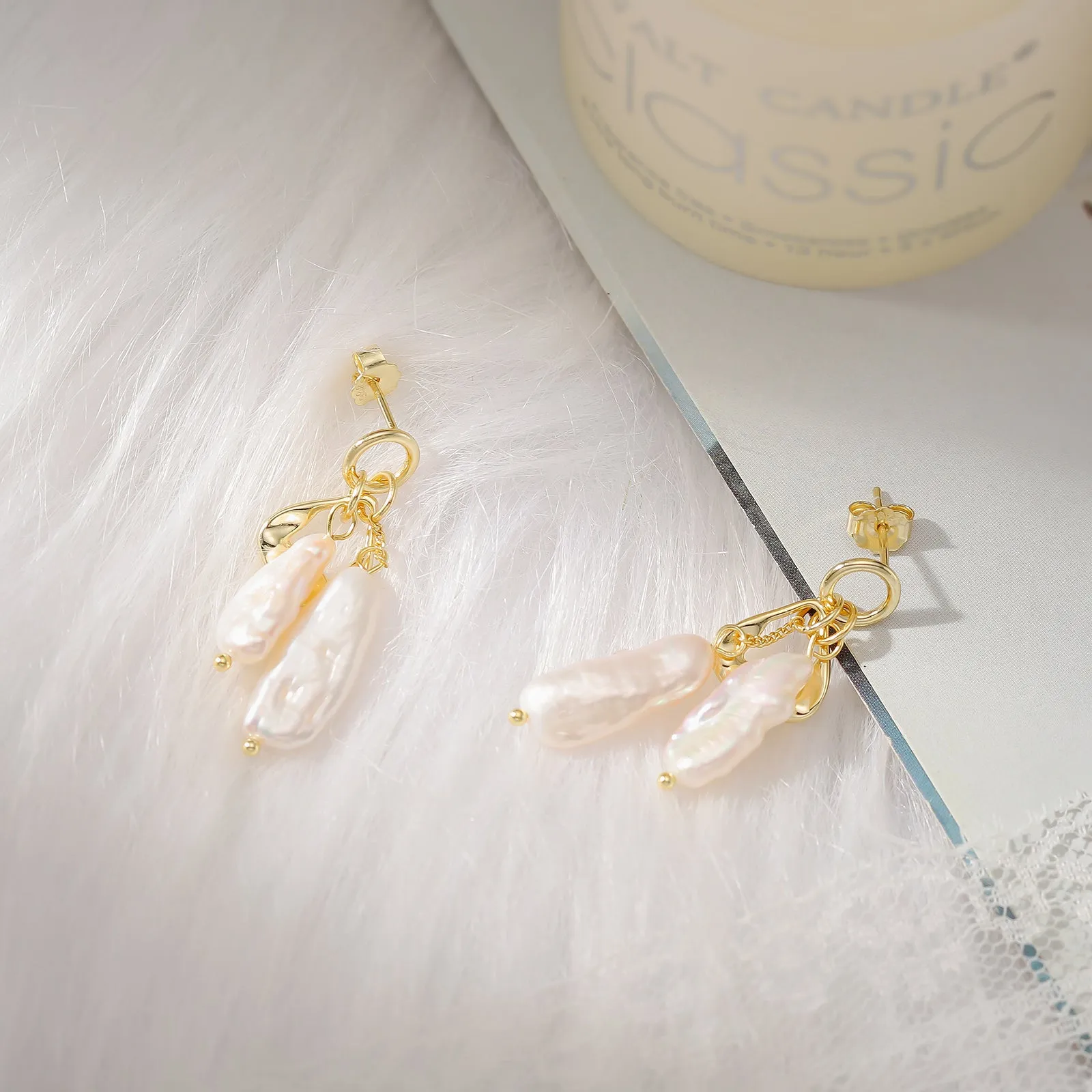 Baroque Pearl Earrings sold by Selenichast product image thumbnail 3