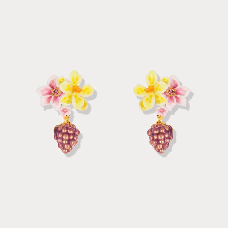 Sweet Grape Flower Earrings sold by Selenichast