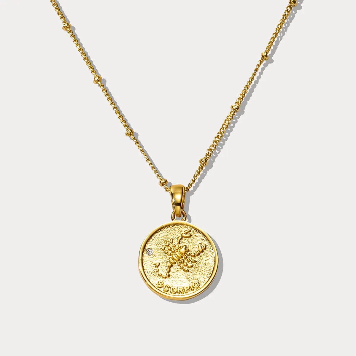Scorpio Constellation Coin Pendant Necklace sold by Selenichast
