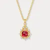 Garnet Diamond Necklace sold by Selenichast