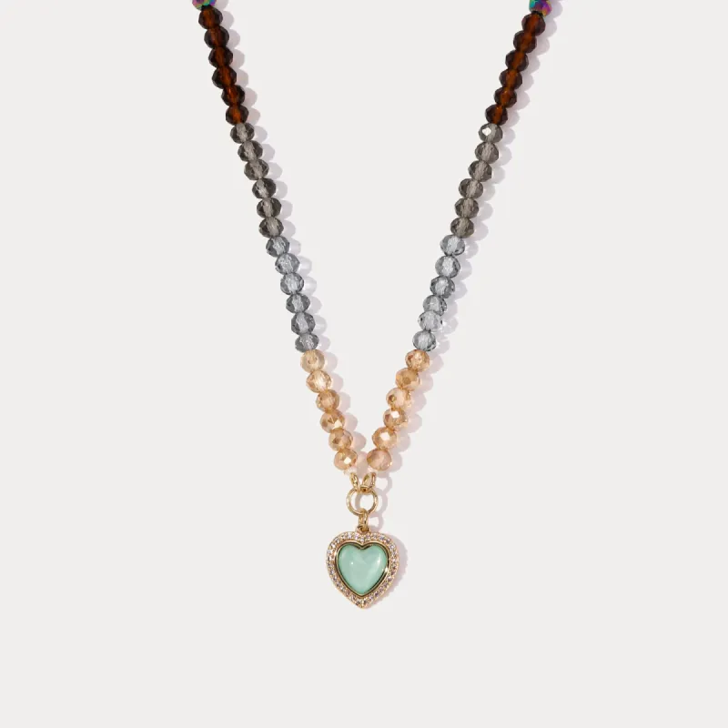 Vintage Heart Beaded Necklace sold by Selenichast