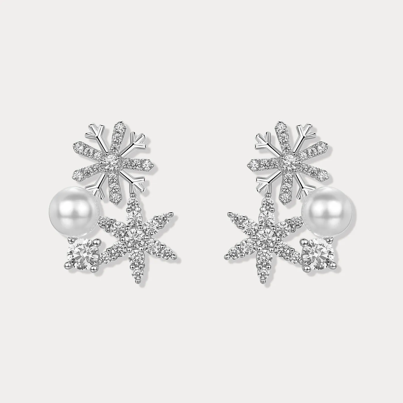 Snowflake Pearl Earrings sold by Selenichast