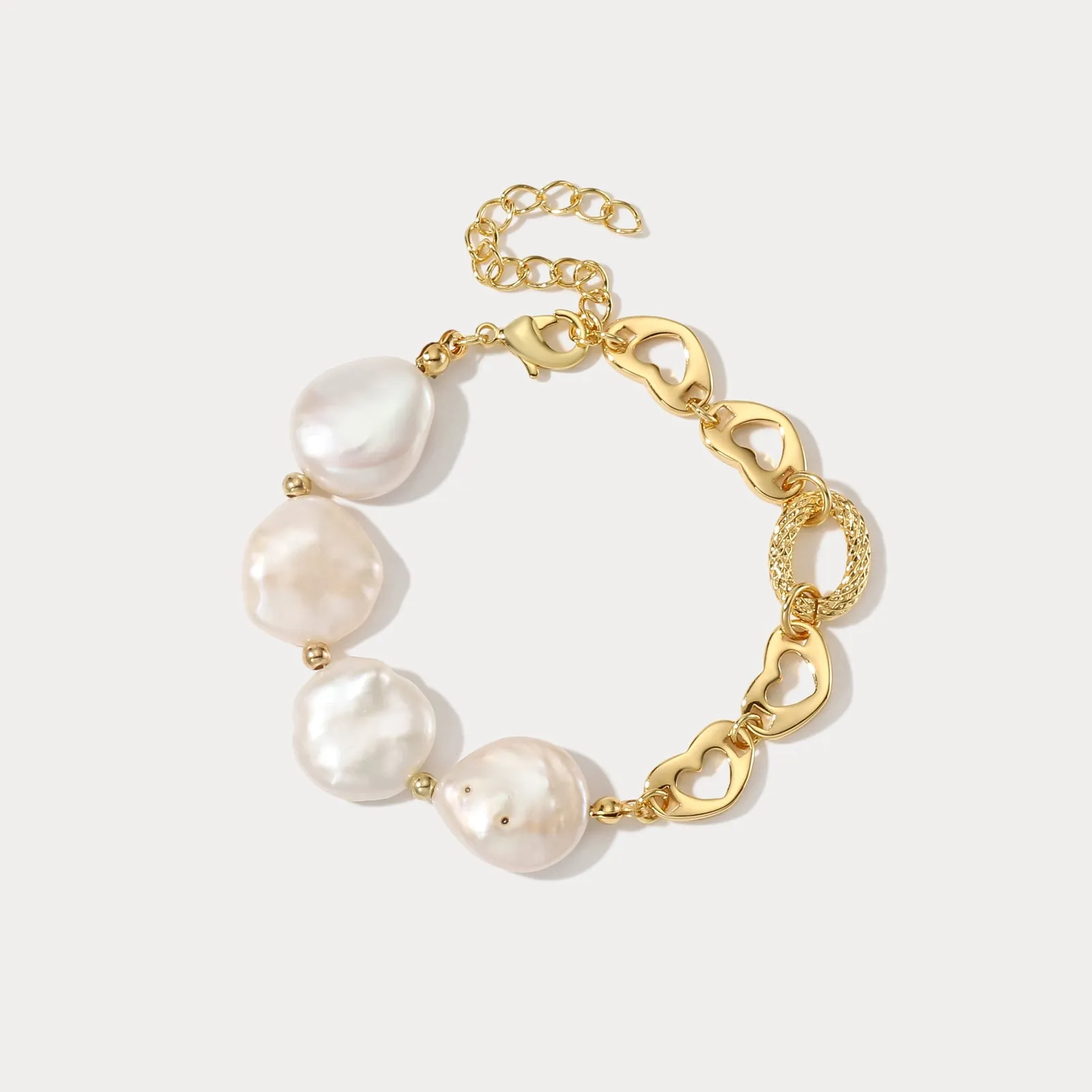 Pearl Hollow Chain Bracelet sold by Selenichast