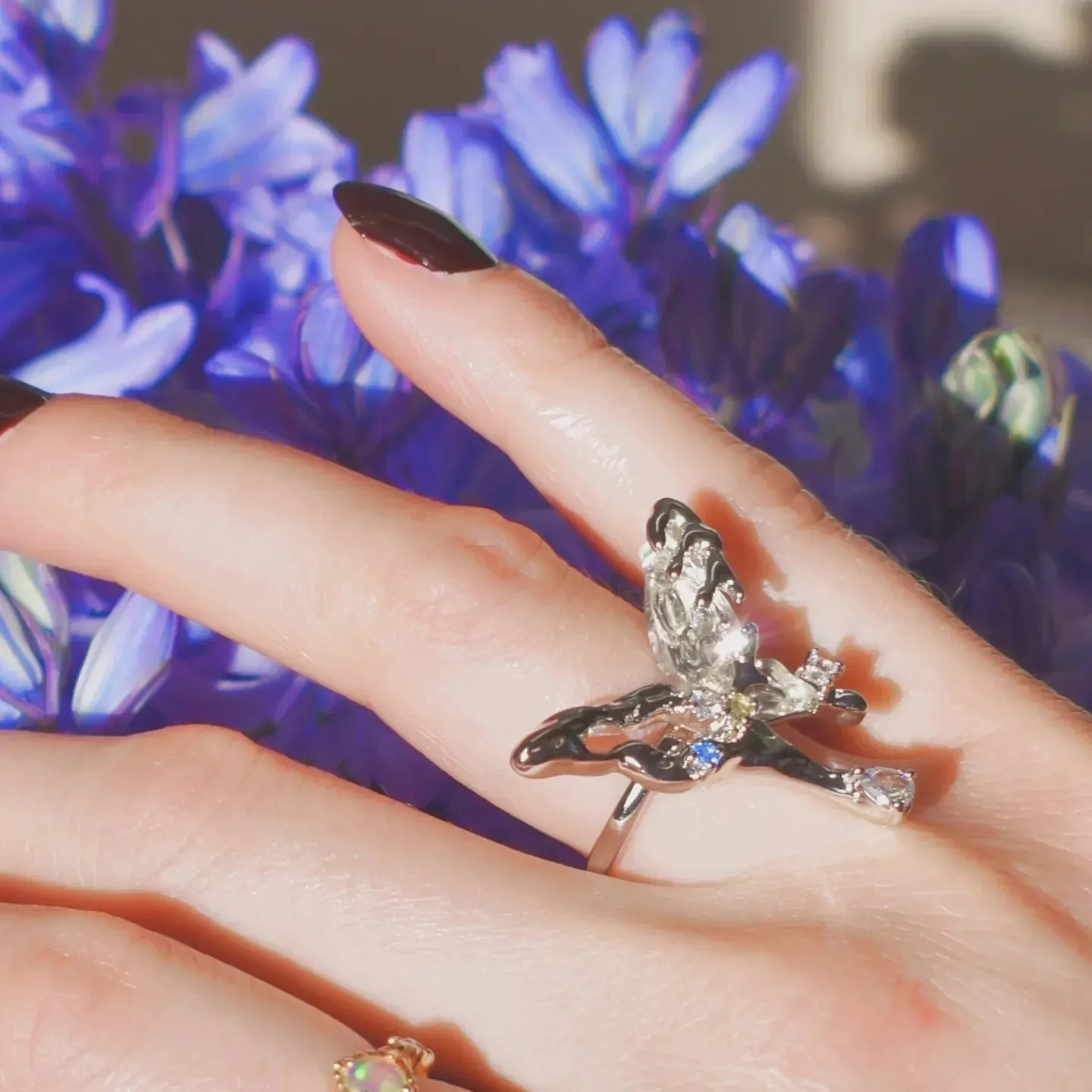 Melting Aurora Butterfly Ring sold by Selenichast product image thumbnail 2