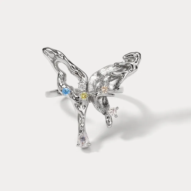 Melting Aurora Butterfly Ring sold by Selenichast