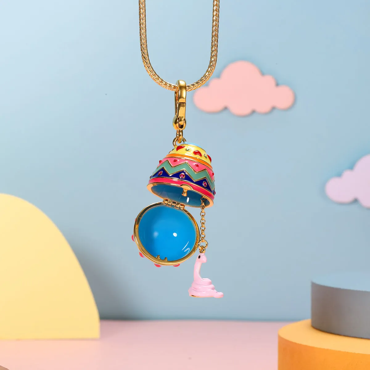 Snake Zodiac Easter Egg Necklace sold by Selenichast product image thumbnail 3