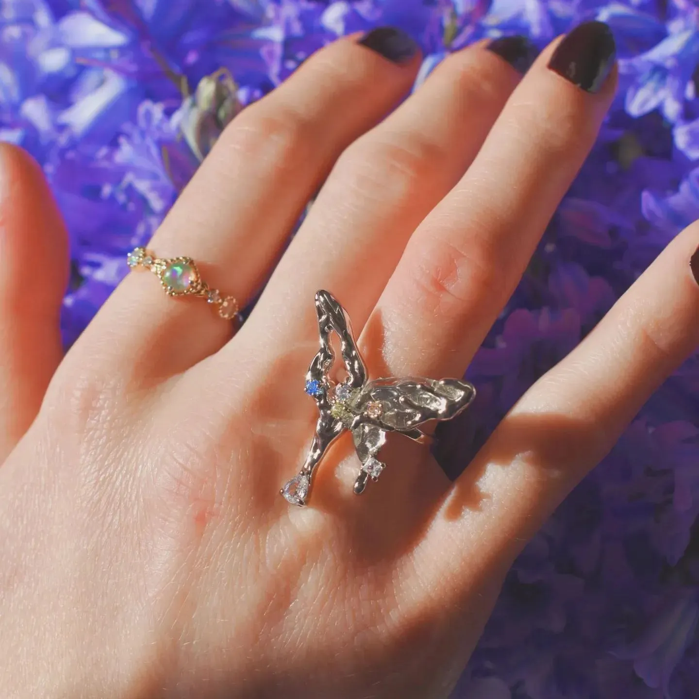 Melting Aurora Butterfly Ring sold by Selenichast product image thumbnail 5