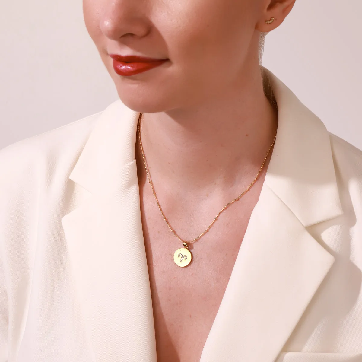 Aries Constellation Coin Pendant Necklace sold by Selenichast product image thumbnail 3