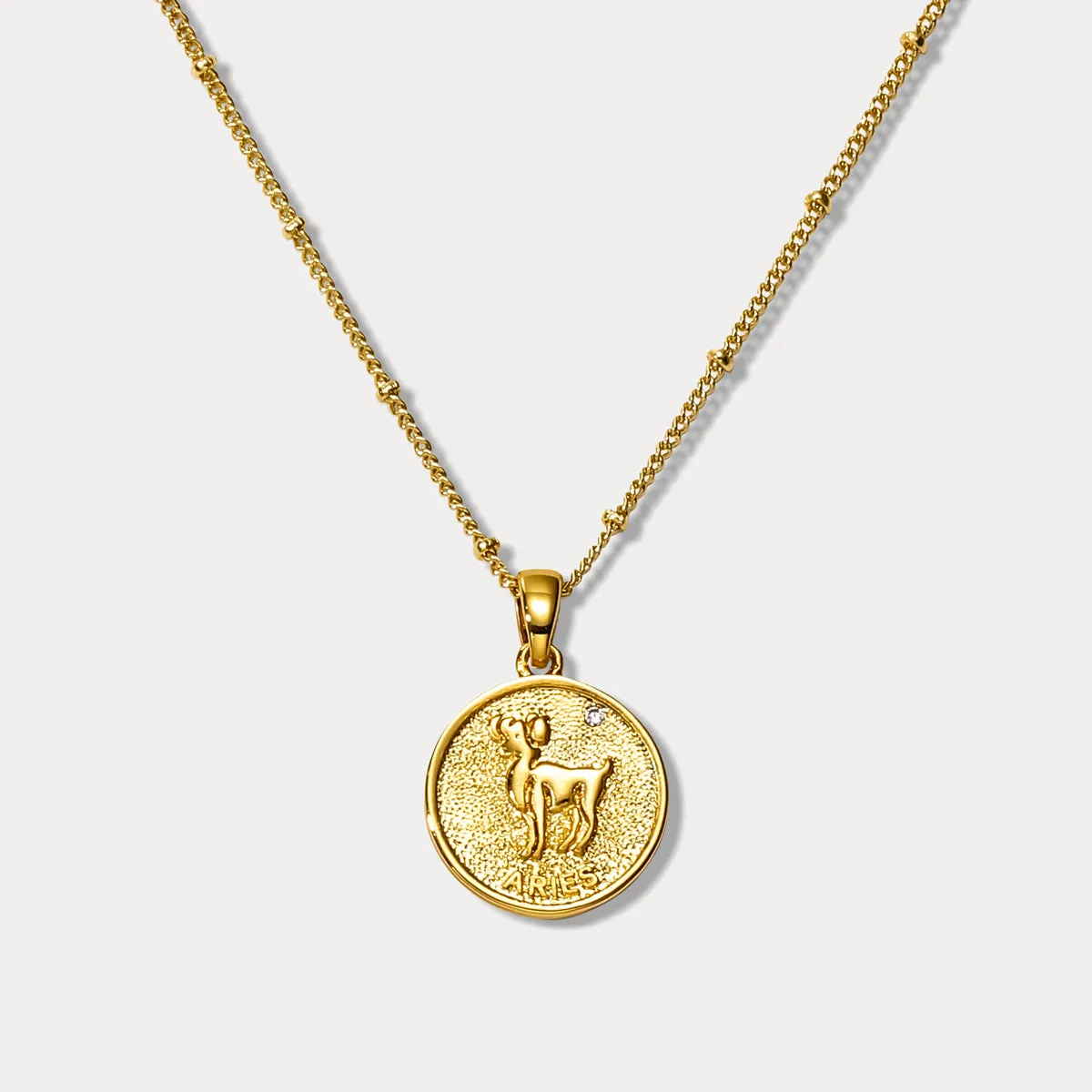 Aries Constellation Coin Pendant Necklace sold by Selenichast