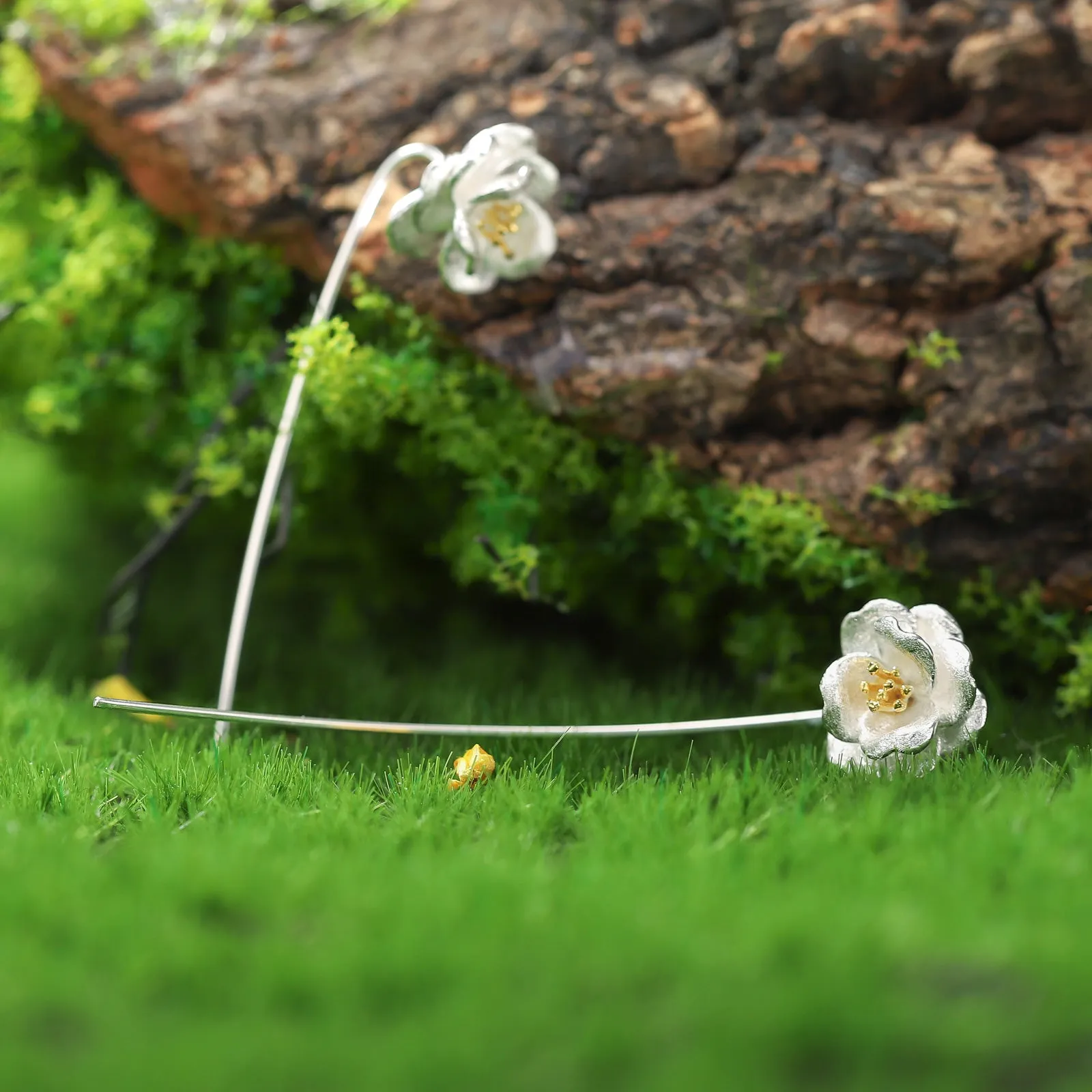 Camellia Hook Earrings sold by Selenichast product image thumbnail 5