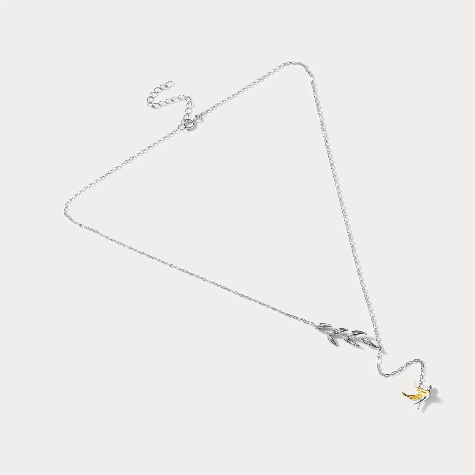 Silver Swallow & Willow Necklace sold by Selenichast product image thumbnail 5