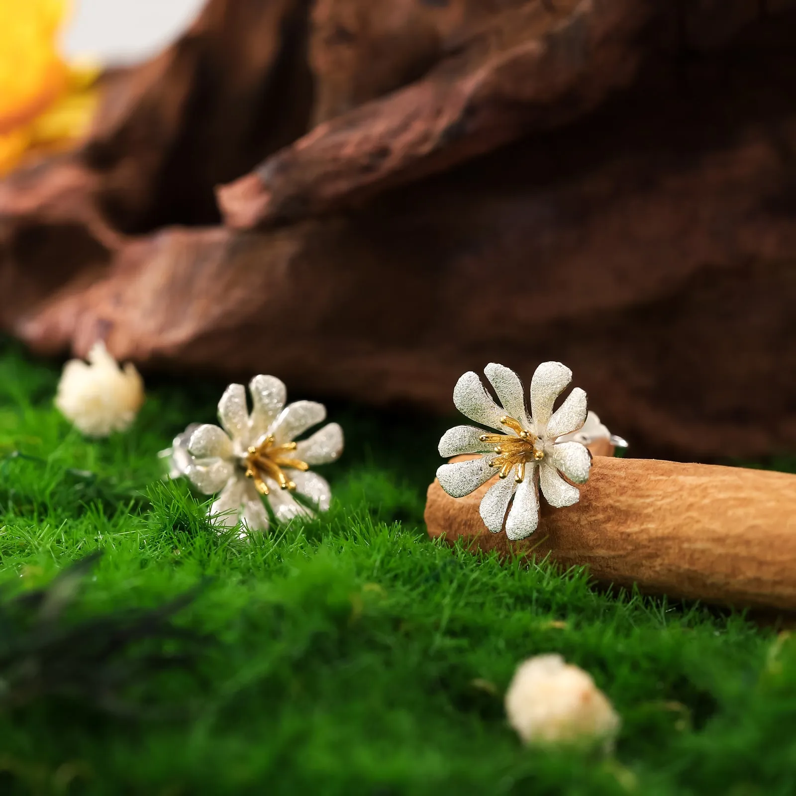 Daisy Stud Earrings sold by Selenichast product image thumbnail 4