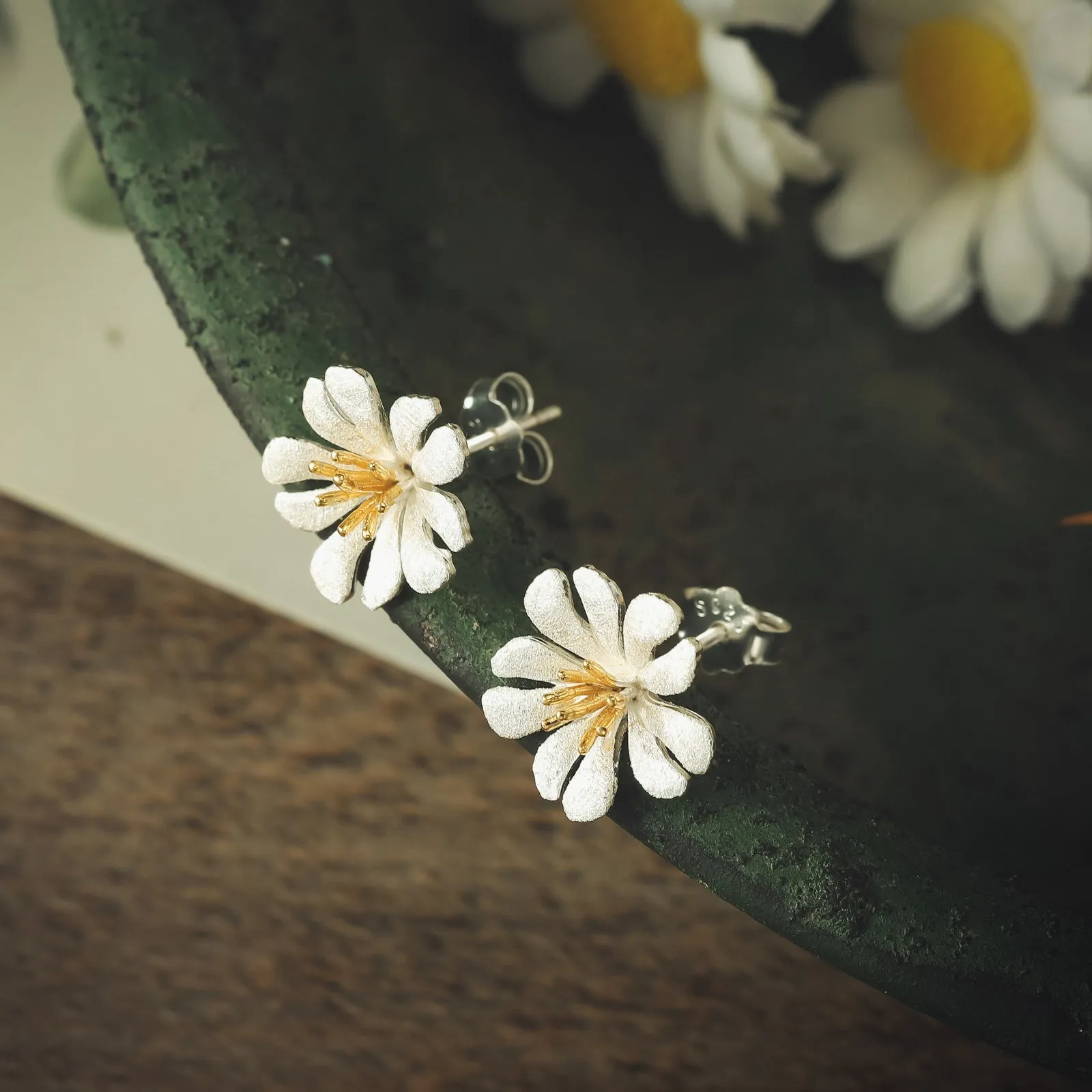 Daisy Stud Earrings sold by Selenichast product image thumbnail 2