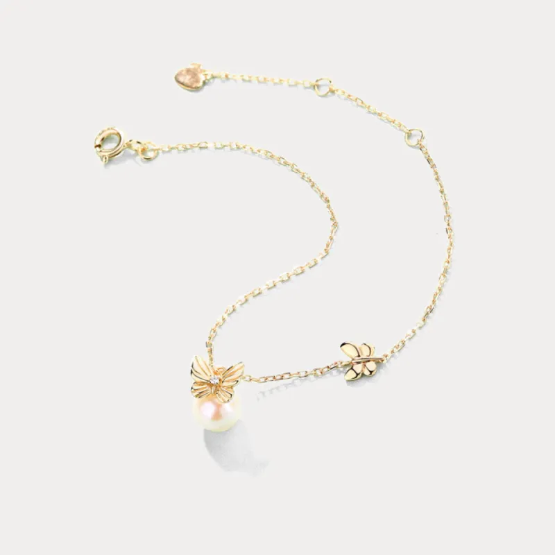 Dream Catching Butterfly Pearl Bracelet sold by Selenichast