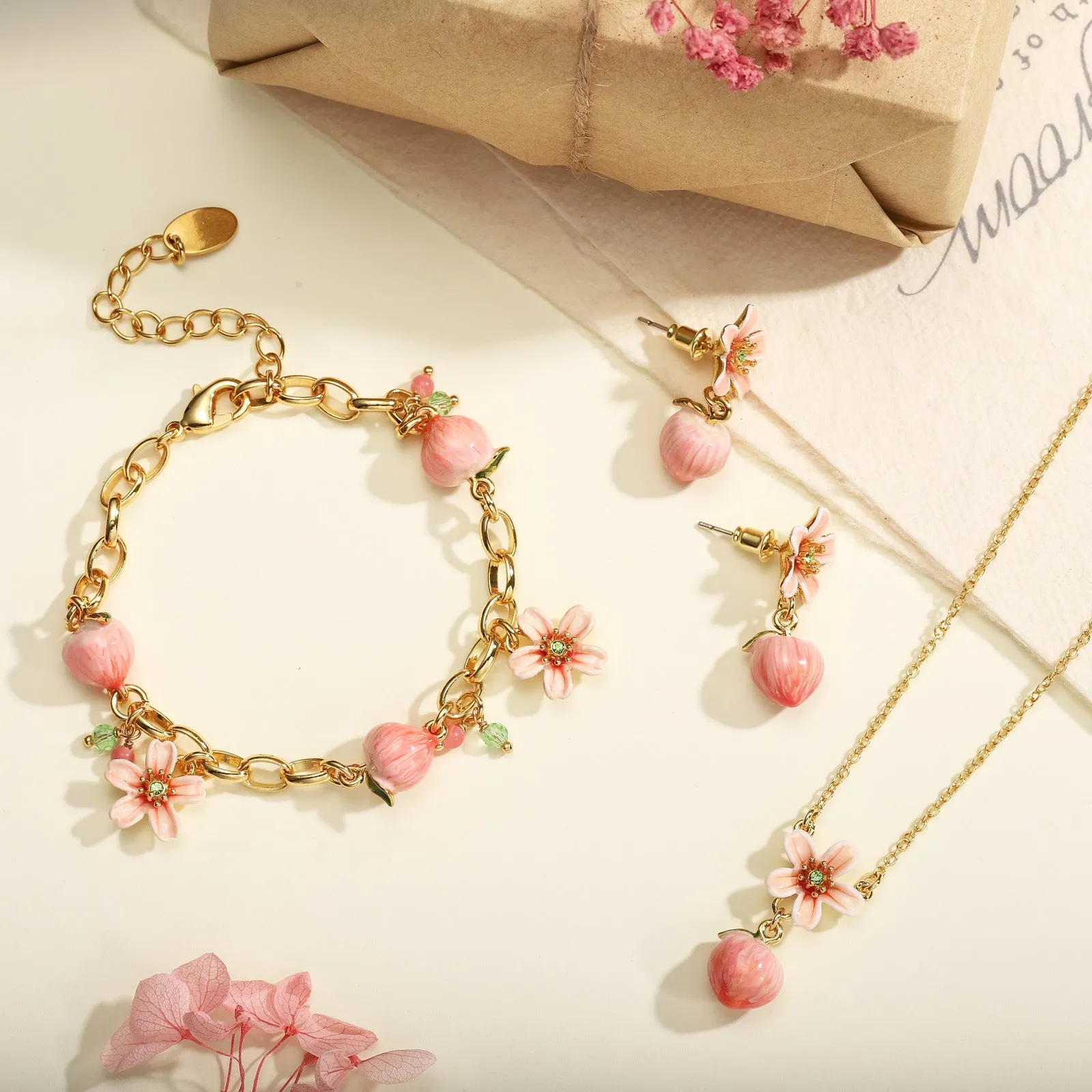 Peach Gift Set with Gift Wrapping sold by Selenichast