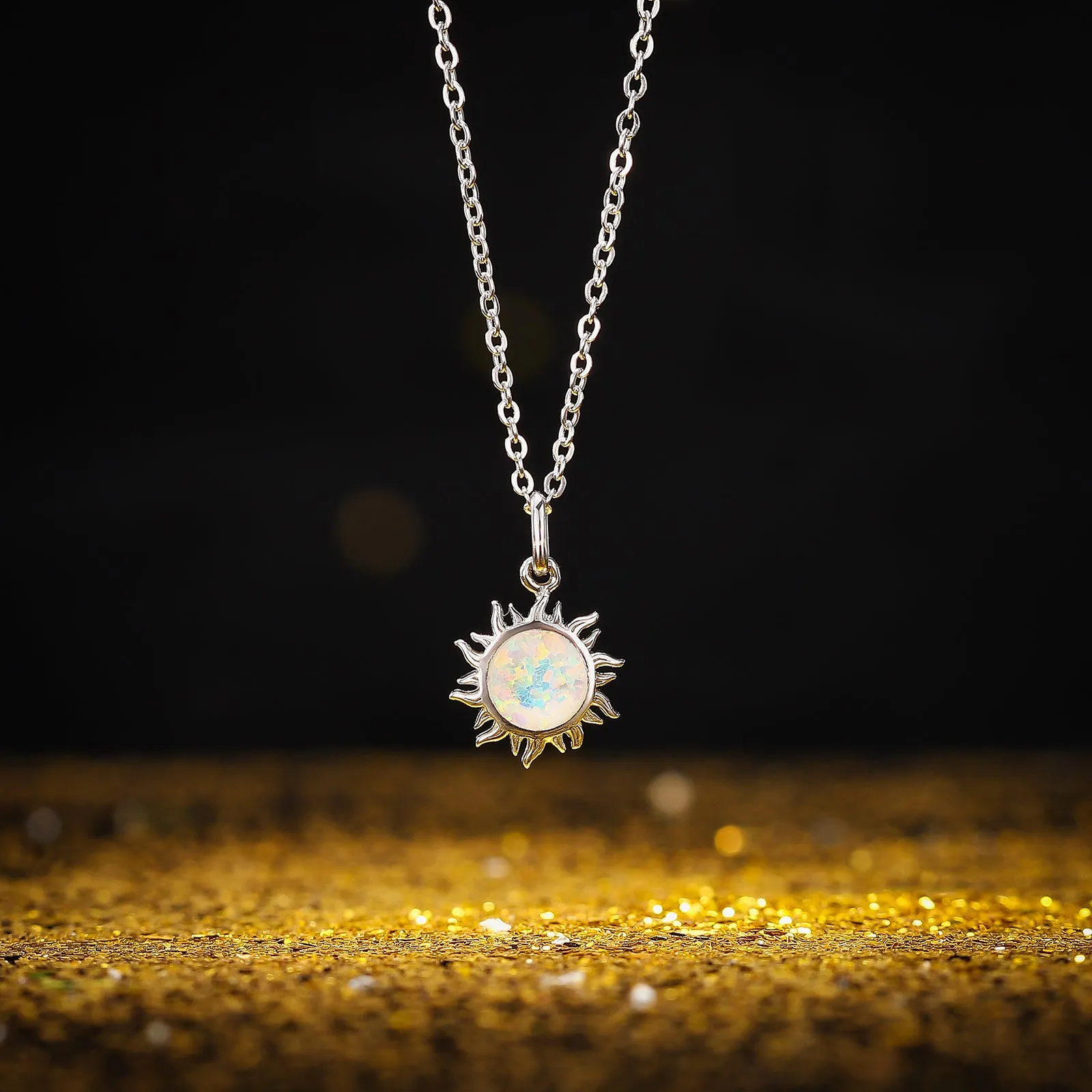 Silver Sun Necklace sold by Selenichast product image thumbnail 2