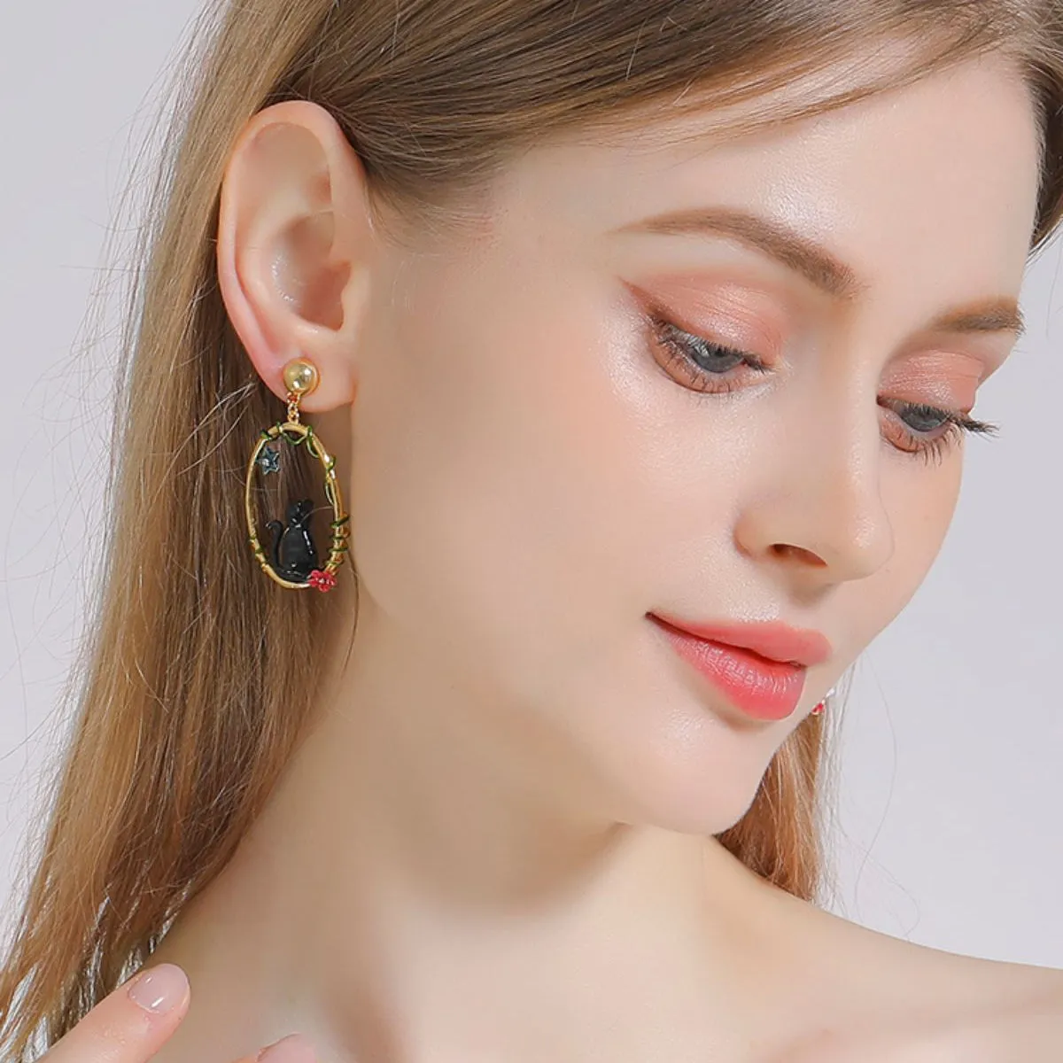 Black Cat Earrings sold by Selenichast product image thumbnail 3