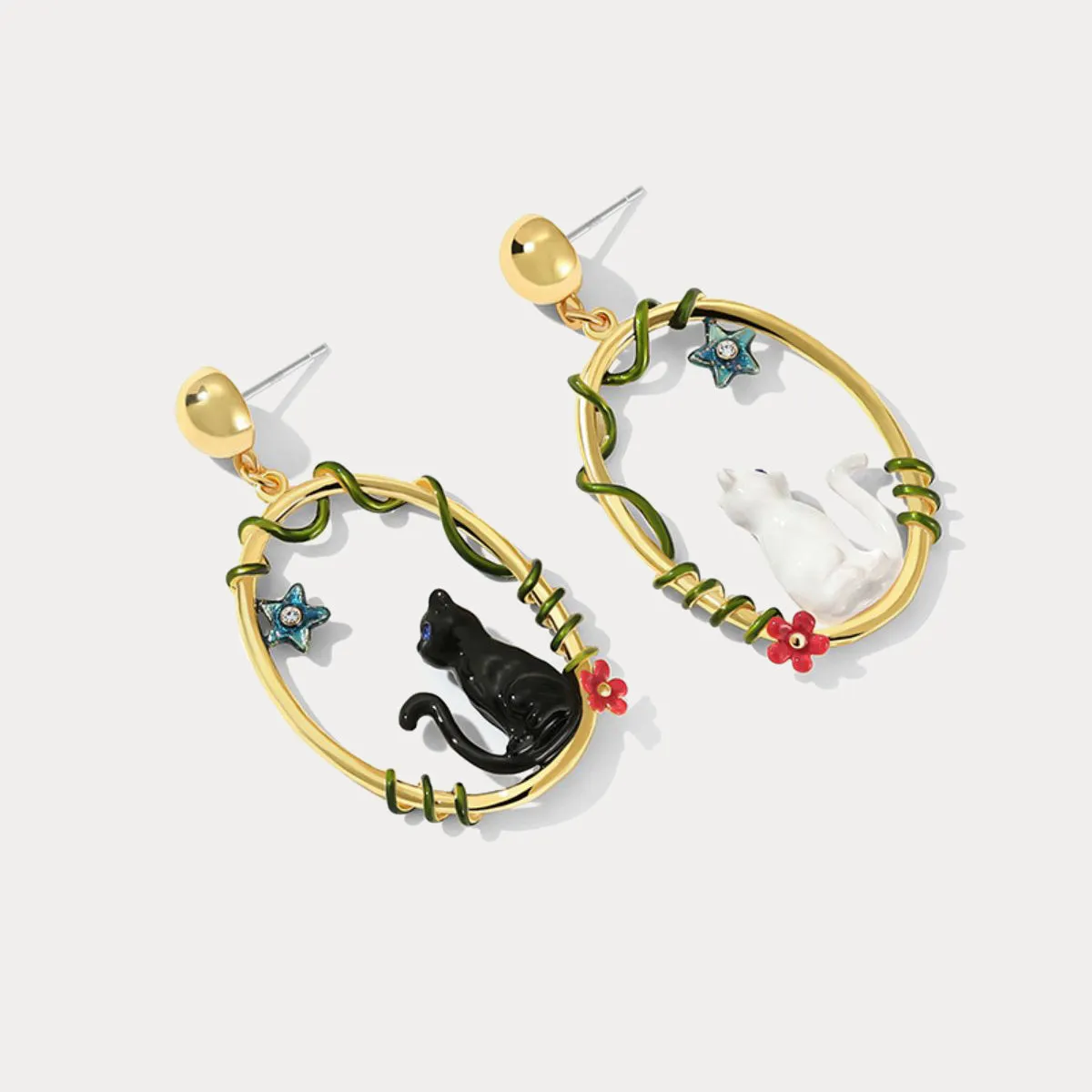 Black Cat Earrings sold by Selenichast product image thumbnail 4