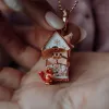 Squirrel Hut Locket Necklace sold by Selenichast