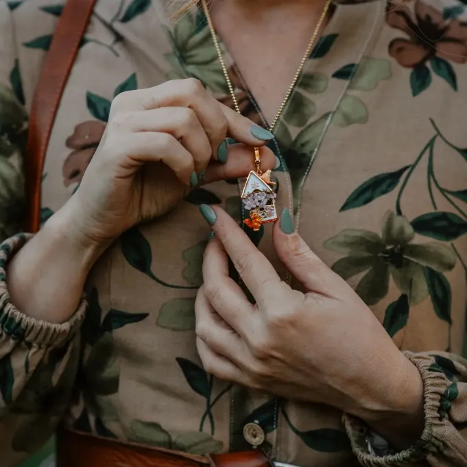 Squirrel Hut Locket Necklace sold by Selenichast product image thumbnail 5