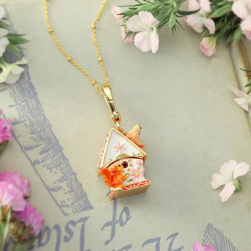 Squirrel Hut Locket Necklace sold by Selenichast